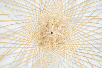 Abstract Basketwork for Decoration on White Wall