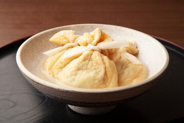 餅巾着の鳥スープ煮