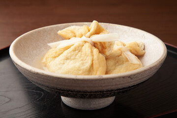 餅巾着の鳥スープ煮