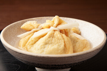 餅巾着の鳥スープ煮