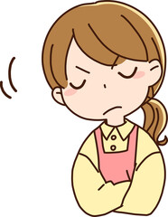 主婦・女性保育士　深く頷く