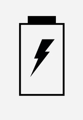 Electric battery and icon. Vector illustration