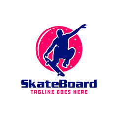 skateboard sport game logo design