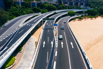 The Yanwu Bridge and the Baicheng Beach in Xiamen, China