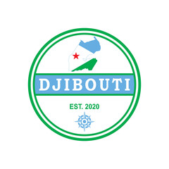 Djibouti Map Vector , Country Logo