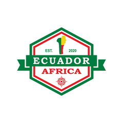 ecuador map vector , country logo