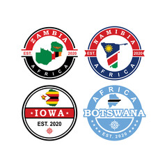 Africa Map Vector , Country Logo