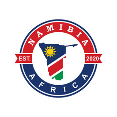 Namibia Map Vector , Country Logo