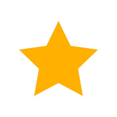 Obraz premium star shape icon, yellow star emoji symbol, clip art star shape