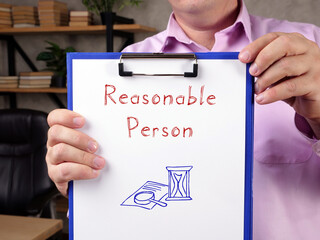 Reasonable Person phrase on the piece of paper.