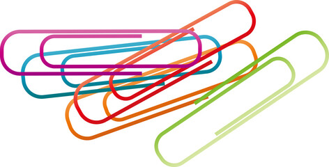 シンプルでカラフルなクリップのイラスト