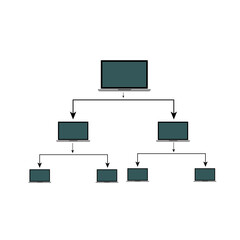 network icon suitable on white background