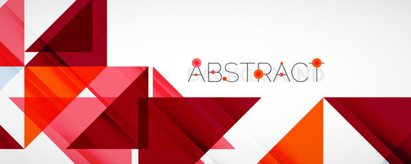 Set of vector triangle geometric backgrounds. Vector illustration for covers, banners, flyers and posters and other designs