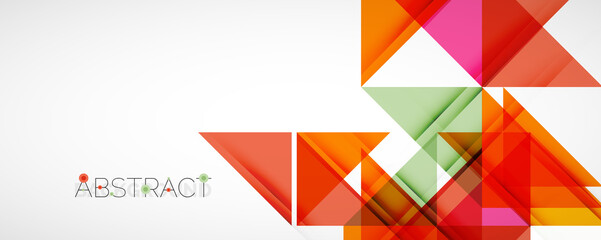 Set of vector triangle geometric backgrounds. Vector illustration for covers, banners, flyers and posters and other designs