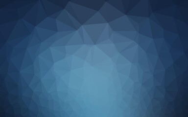Dark BLUE vector abstract polygonal texture.