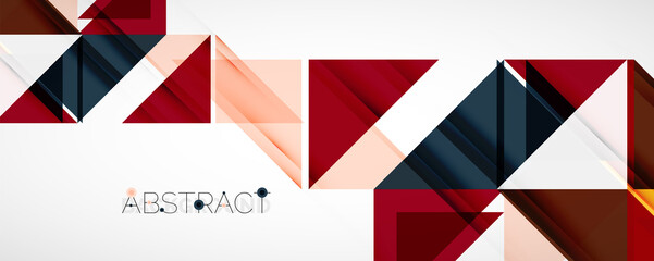 Set of vector triangle geometric backgrounds. Vector illustration for covers, banners, flyers and posters and other designs