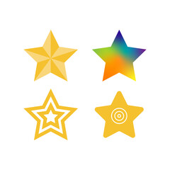 Yellow Star Logo Design Vector