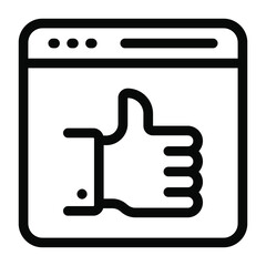 
Web feedback solid icon, editable design
