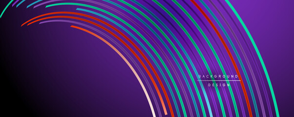 Abstract colorful lines vector background. Internet, big data and technology connections concept, abstract template