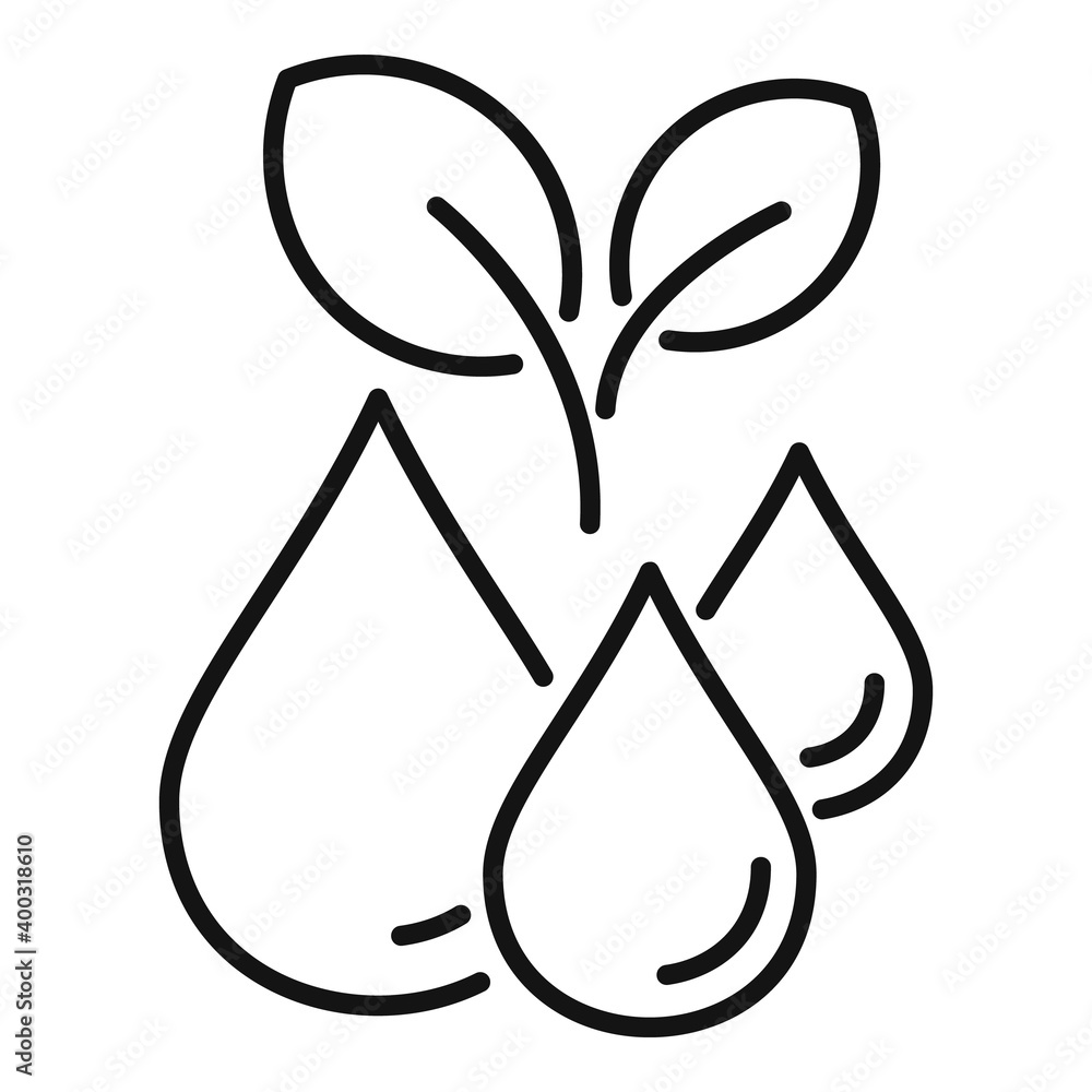 Poster cream drop icon. outline cream drop vector icon for web design isolated on white background