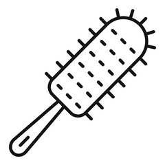 Hair comb icon. Outline hair comb vector icon for web design isolated on white background