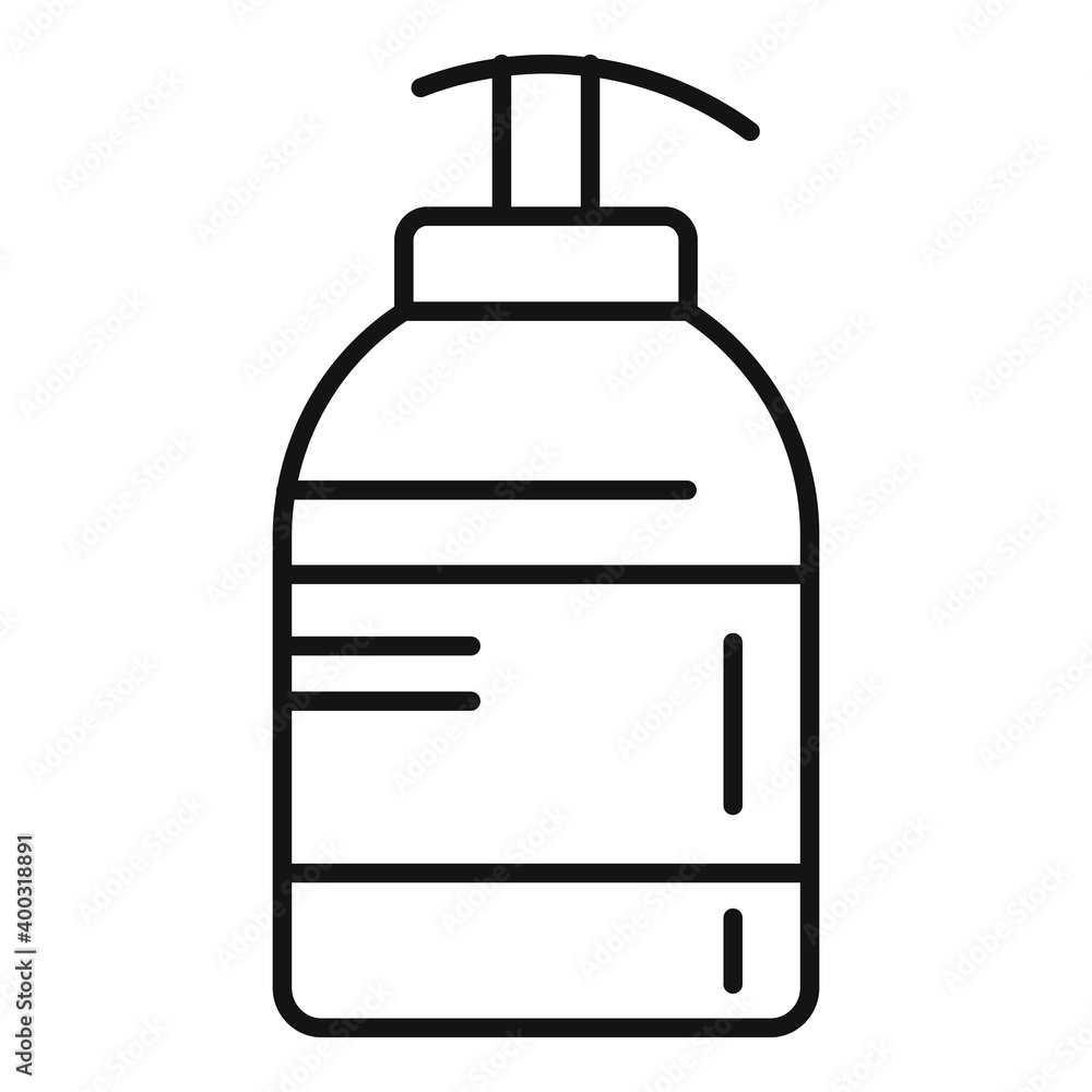 Poster soap dispenser icon. outline soap dispenser vector icon for web design isolated on white background