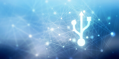 2d rendering USB icon