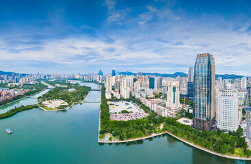 Fototapeta premium Environment of Bailuzhou Park, Xiamen City, Fujian Province, China