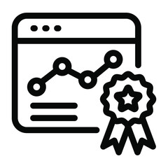 
Best website solid icon, award inside webpage
