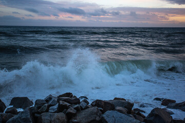 waves on the beach