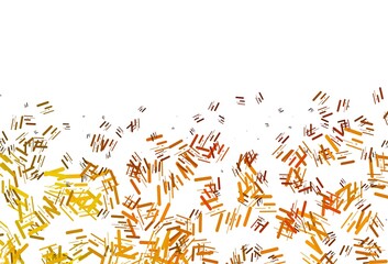 Light Yellow, Orange vector backdrop with long lines.