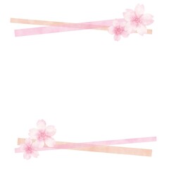 桜とマスキングテープのフレーム