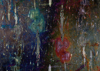 Abstract background, live textured multicolored wallpaper, art print stains paint drips, oil stains and acrylic stains