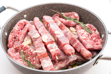 Skewers and sausages ready for the BBQ