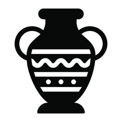 
Vase in glyph icon 
