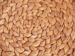 Wicker fibers macro. weaving close up. abstract braided background