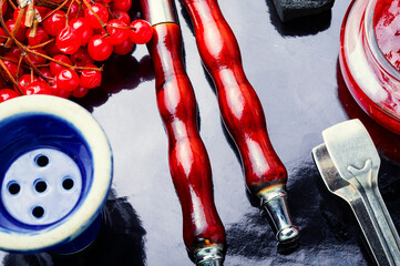 Hookah shisha with berries