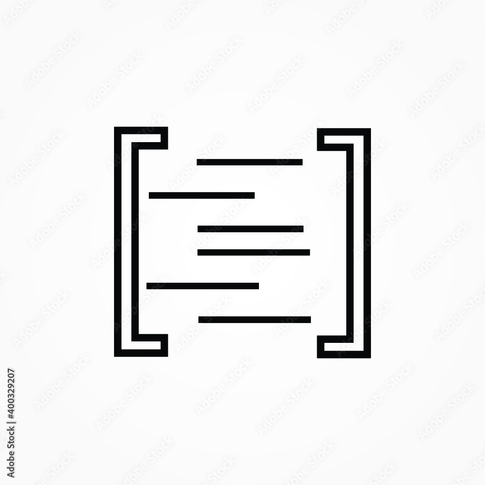 Poster line coding icon