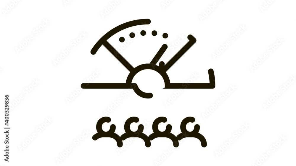 Poster team work speed icon animation. black team work speed animated icon on white background