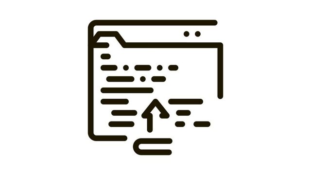 correction of mistakes in text Icon Animation. black correction of mistakes in text animated icon on white background