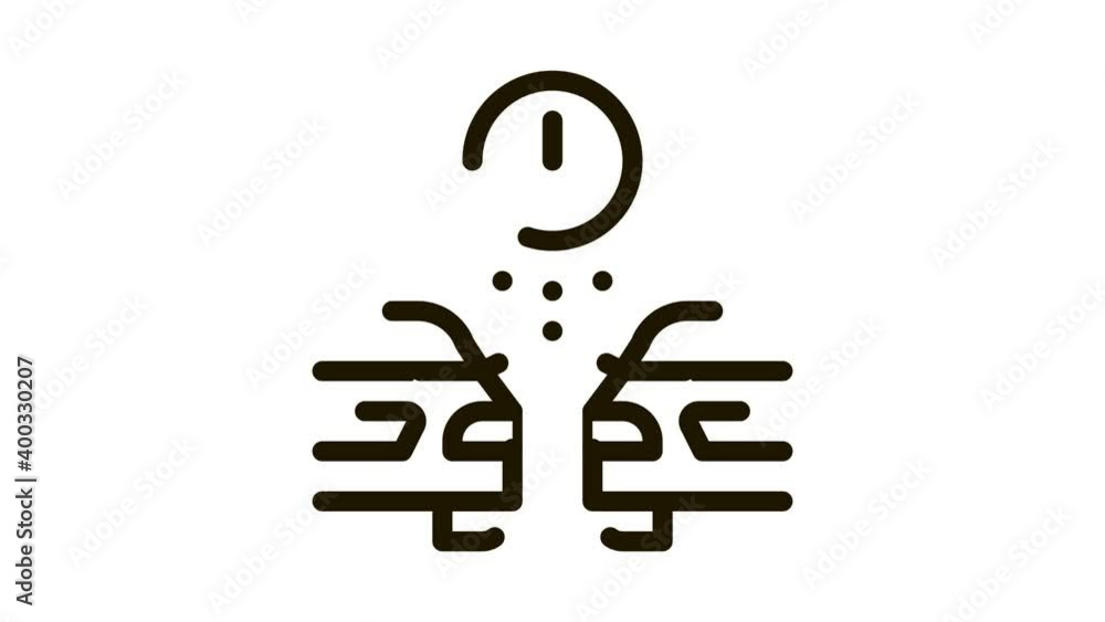 Poster side spacing car control system icon animation. black side spacing car control system animated icon 
