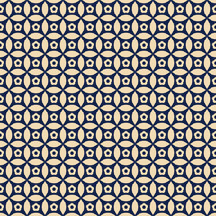 Beige Asian seamless ornament pattern. Indigo blue japanese seamless pattern. Gold geometric vector illustration. 