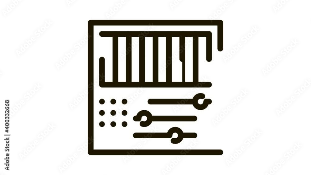 Poster rgb color icon animation. black rgb color animated icon on white background