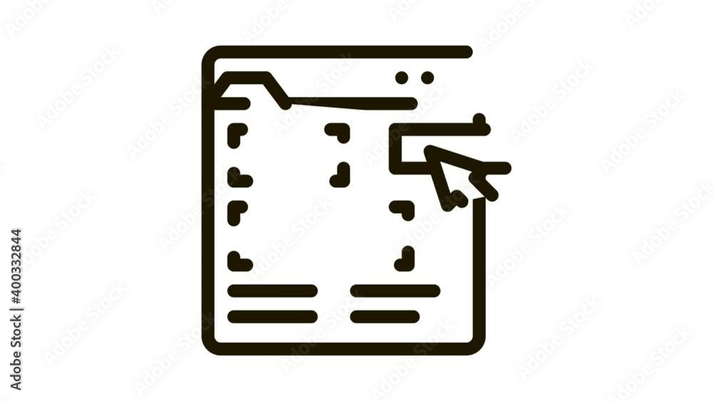 Poster editing web site icon animation. black editing web site animated icon on white background