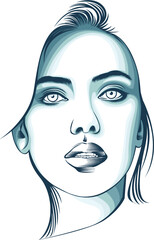 woman face vector art