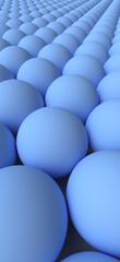 Many blue balls as a vertical background and texture