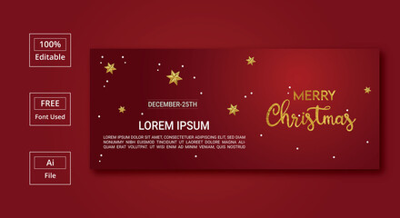 Christmas banner, header, background, frame,  or greeting card design