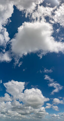 Obraz premium Fantastic clouds against blue sky, panorama