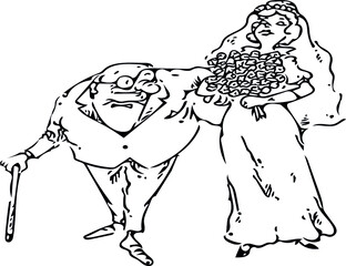 black and cartoon illustration of a person