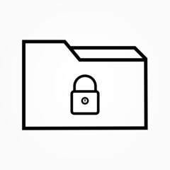 folder security sign icon